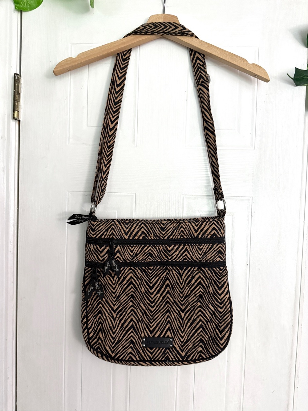 Vera Bradley Brown & Black Chevron Crossbody Bag